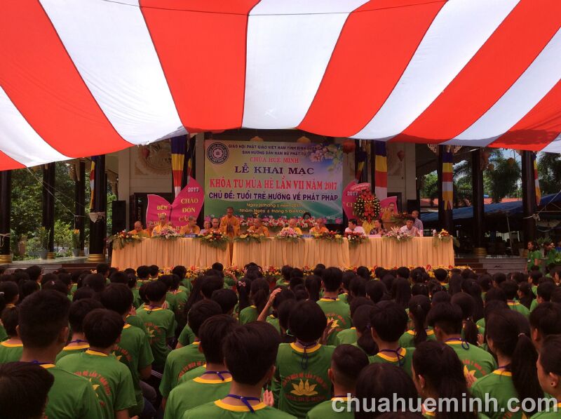 CHÙA HUỆ MINH LONG TRỌNG TỔ CHỨC LỄ KHAI MẠC KHÓA TU MÙA HÈ LẦN VII- NĂM 2017