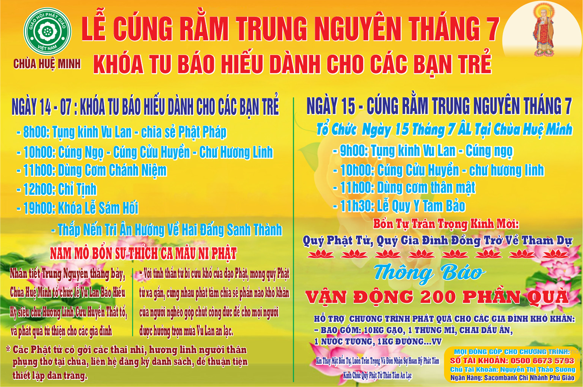 Lễ cúng Rằm Trung Nguyên tháng 7