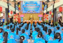 Hình ảnh đón tiếp khóa sinh ở Khóa tu mùa hè 2024 lần 1