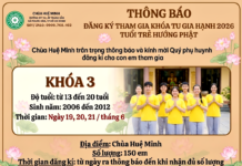 Đăng ký Khóa Tu Gia Hạnh 2026 – khóa 3